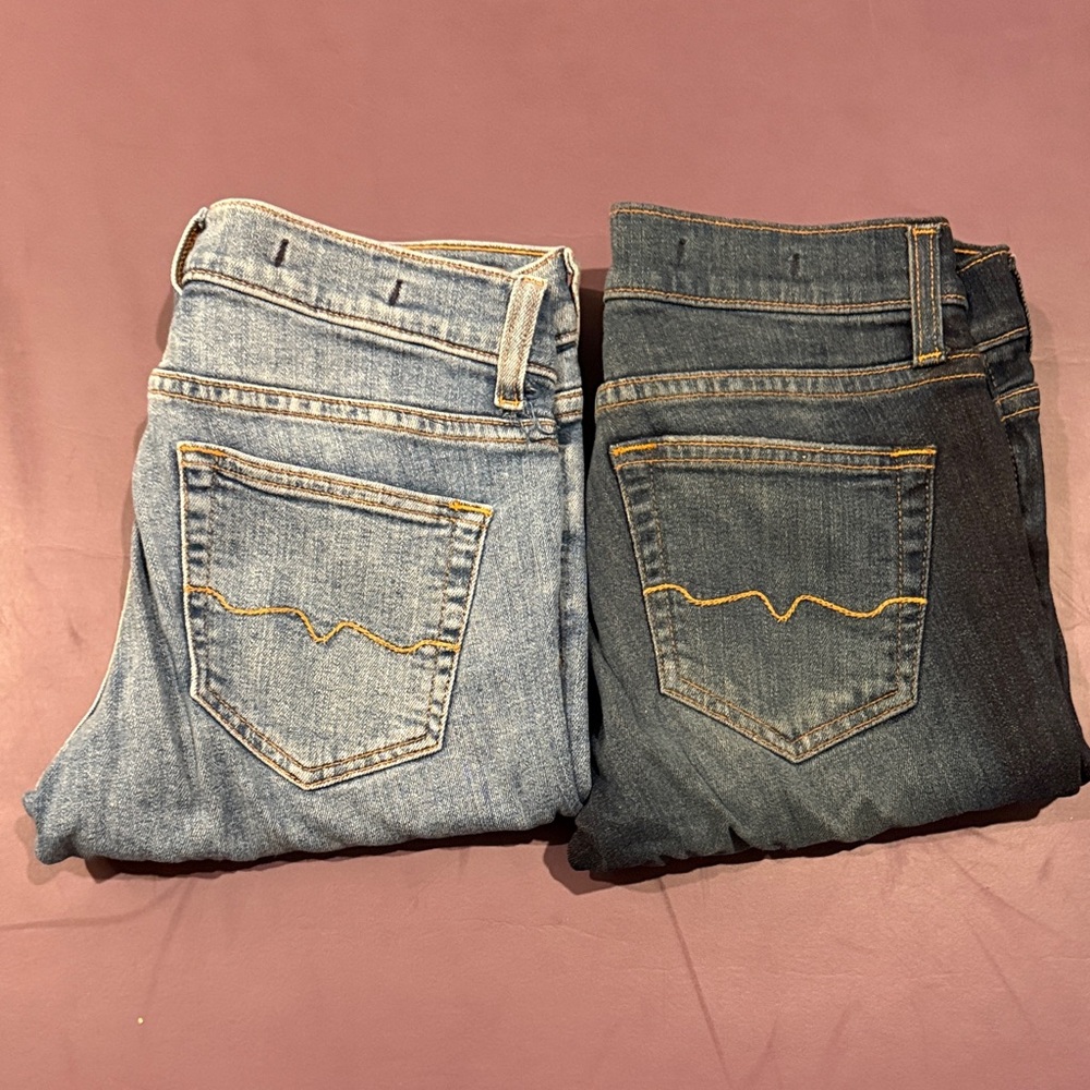 Red Engine Women's Light and Dark Blue Jeans